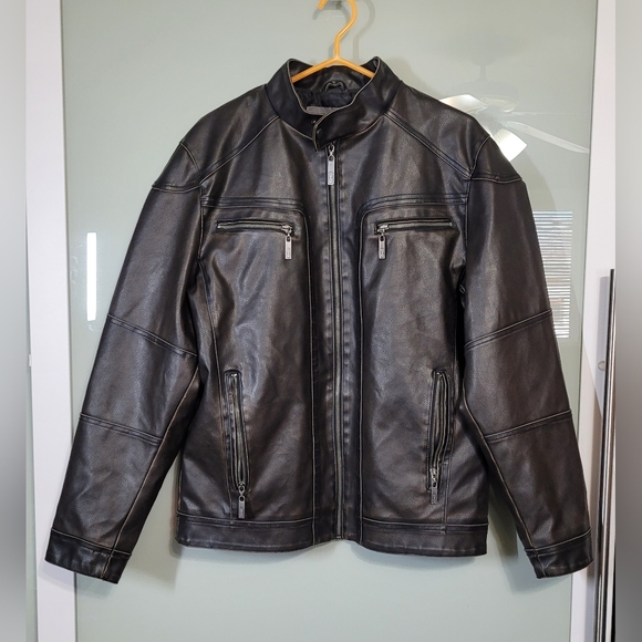 Denver Hayes Other - DH3 Denver Hayes Men's Bomber Style Jacket, Faux Leather